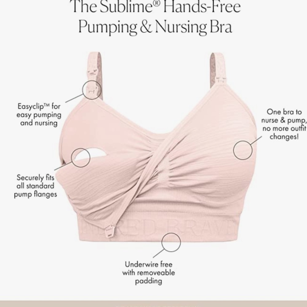 Kindred Bravely Sublime Hands-Free Pumping & Nursing Bra | Pink Heather